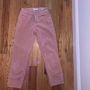 BABY PINK CORDUROY MOM JEANS 💞